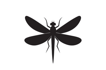 Dragonfly silhouette vector illustration, Dragonfly silhouette vector, Dragonfly silhouette  drawing