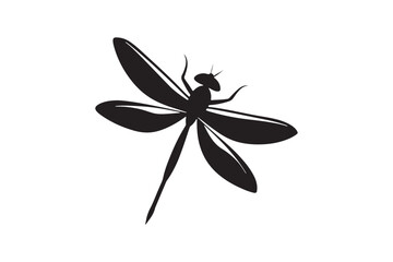Dragonfly silhouette vector illustration, Dragonfly silhouette vector, Dragonfly silhouette  drawing