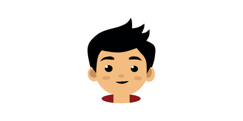 cartoon boy head character design
