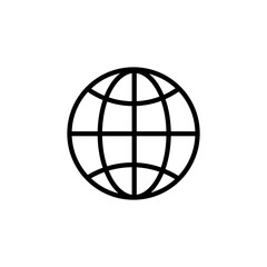 outline black global vector icon