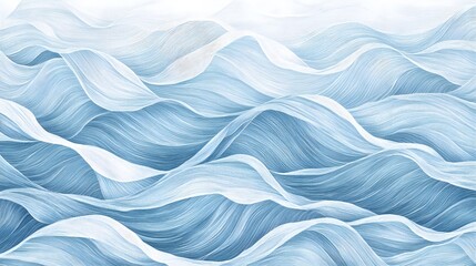 Obraz premium Abstract Blue and White Wavy Lines Background