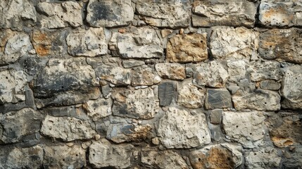 Fototapeta premium Vintage stonewall surface with copy space for design.