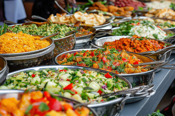 Tiffin Food Served On A Table