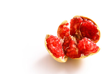 pomegranate isolated on white