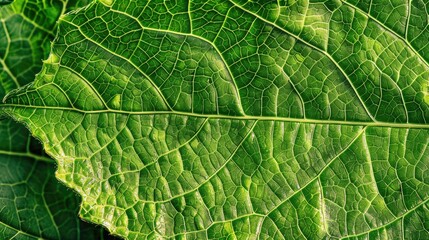 Obraz premium Close-up abstract texture of light green leaf pattern