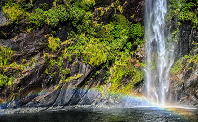 Obraz premium Fairy falls Milford Sound New Zealand