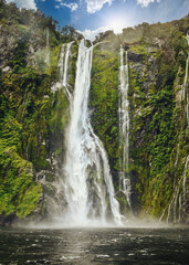 Stirling Falls, Milford Sound, Fiordland, New Zealand