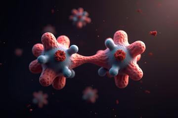 Hyper-Realistic Molecular Model of Hemoglobin with Focus on Heme Groups, Perfect for Scientific Use.