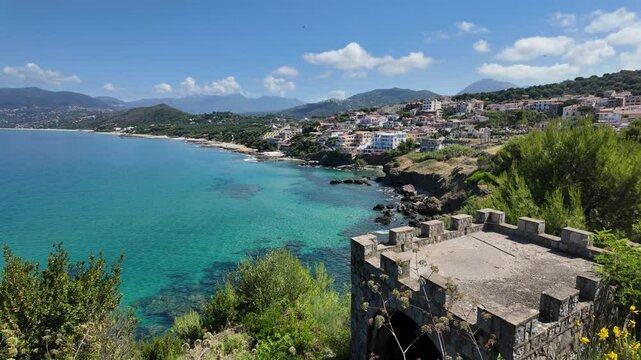 Marvelous summer seascape at Palinuro, in the Cilento region. Province of Salerno, Campania, Italy.