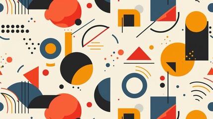 Obraz premium minimalist geometry pattern wallpaper