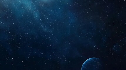 Deep Space Scene with Celestial Body