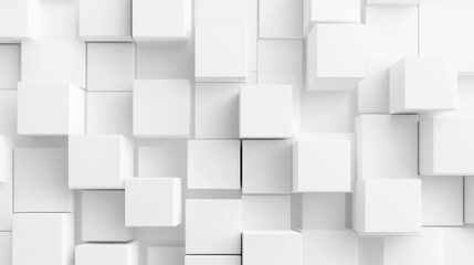 Abstract White Cube Background