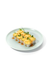 Baked Cheese Sushi Roll with Sweet Chili Sauce - Delicious and Trendy Asian Cuisine