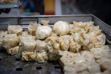Variety of chinese dimsum on