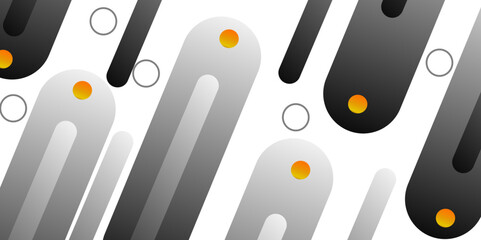 Black abstract 3D presentation background with rounded rectangle shapes. Vector illustration abstract graphic design banner pattern background template. Black Modern Geometric Abstract 3d Rounded, 