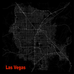 Las Vegas Outline Map Vector Illustration