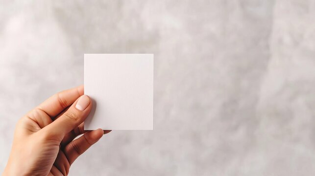 Close-up of a hand holding a mindful affirmation card, promoting positive thinking