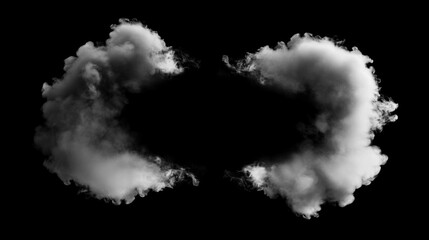 Dramatic Smoke Clouds on Black Background