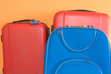 Luggage set prepared for a journey abroad