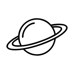 Fototapeta premium Planet with ring, icon