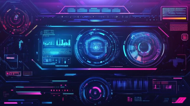 Futuristic Digital Dashboard Interface