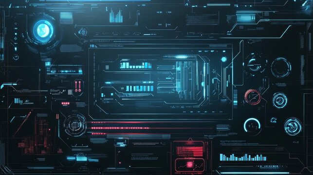 Futuristic Digital Interface Background