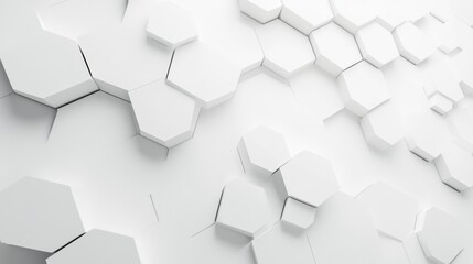 Abstract White Hexagonal Background