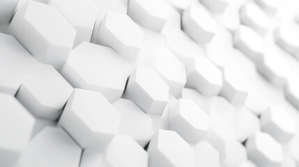 White Hexagonal Pattern Background