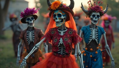 Day of the Dead Party Halloween Background