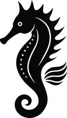 Graceful Sea Horse in Calm Water Vector Art
