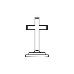 Minimalist rip gravestone icon depicting death