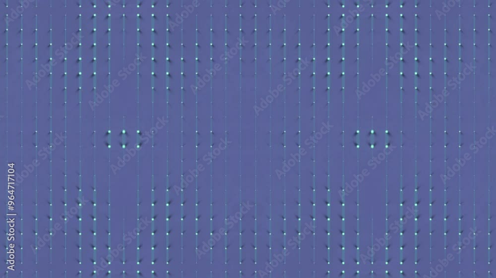 Fototapete Abstract motion graphic with pattern of dots. 3d rendering loop animation 4K