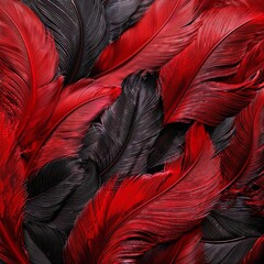 black and red feathers background 