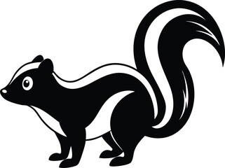Hilarious Skunk with Puffy Tail Vector Art for a Good Laugh
