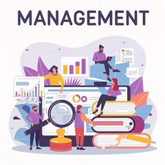 Obraz premium Creative Management Concept with Data Analysis