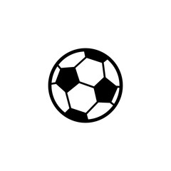 Obraz premium Classic black and white soccer ball vector icon.