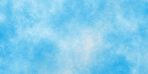 wet ink effect sky blue color watercolor, Aquarelle painted fresh and cloudy sky with clouds, Blue winter vector watercolor art background with clouds, abstract blue Soft cumulus cloudscape sky.