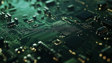 Abstract Circuit Board Close-up