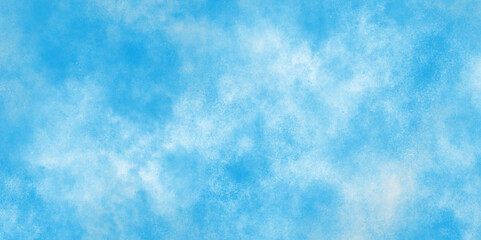 wet ink effect sky blue color watercolor, Aquarelle painted fresh and cloudy sky with clouds, Blue winter vector watercolor art background with clouds, abstract blue Soft cumulus cloudscape sky.