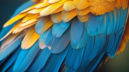Fototapeta premium Vibrant Parrot Feathers