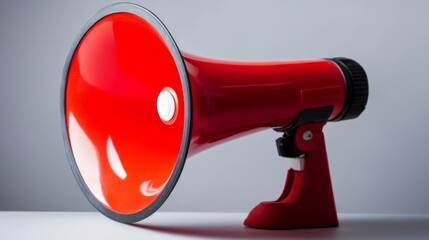 Vibrant Red Megaphone