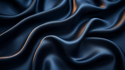 Fototapeta premium Black silk background, luxury, silk texture