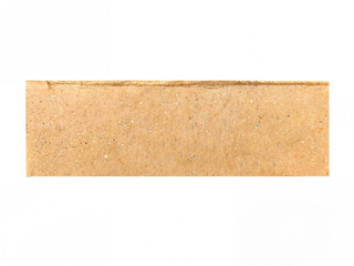 Isolated Textured Rectangle Cardboard Sheet
