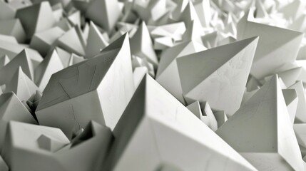 Crisp texture, with sharp lines and geometric shapes.