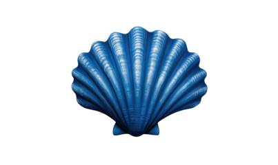 A stunning blue shell showcasing intricate patterns, perfect for beach themes, nature projects, or artistic endeavors.