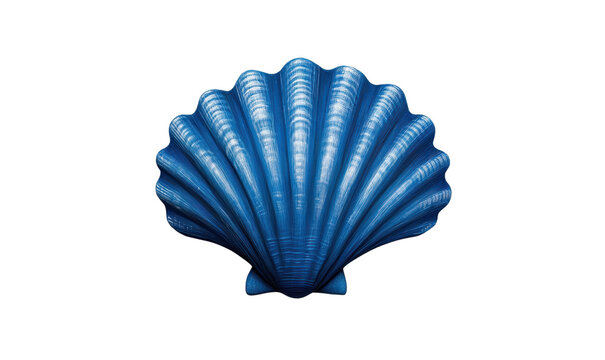A stunning blue shell showcasing intricate patterns, perfect for beach themes, nature projects, or artistic endeavors.