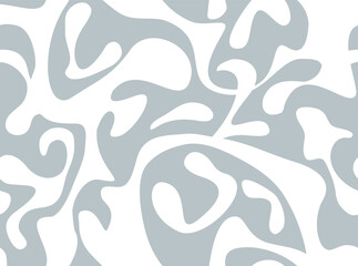 Abstract seamless pattern with dots and loopy blots. Surface pattern fill irregular spots organic shape. Hand drawn stylish abstract print. Creative contemporary template for design