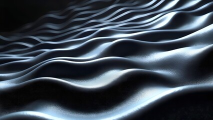 Fototapeta premium Abstract Metallic Waves - Modern and Elegant Design