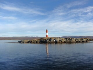 Fototapeta premium Incredible landscape of the Lighthouse at the End of the World.