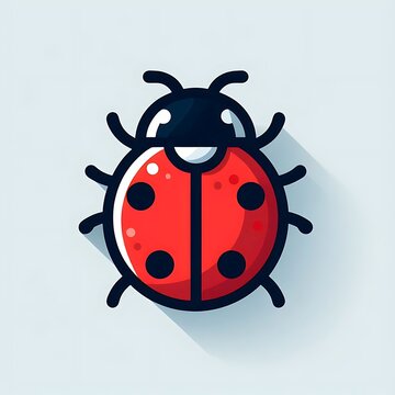 recommend clip art: Lady bug, flat illustration for graphics resource of insects, bug, and pests 